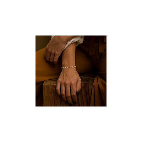 Pulseras de perlas pequeñas dorada chapada en oro para mujer