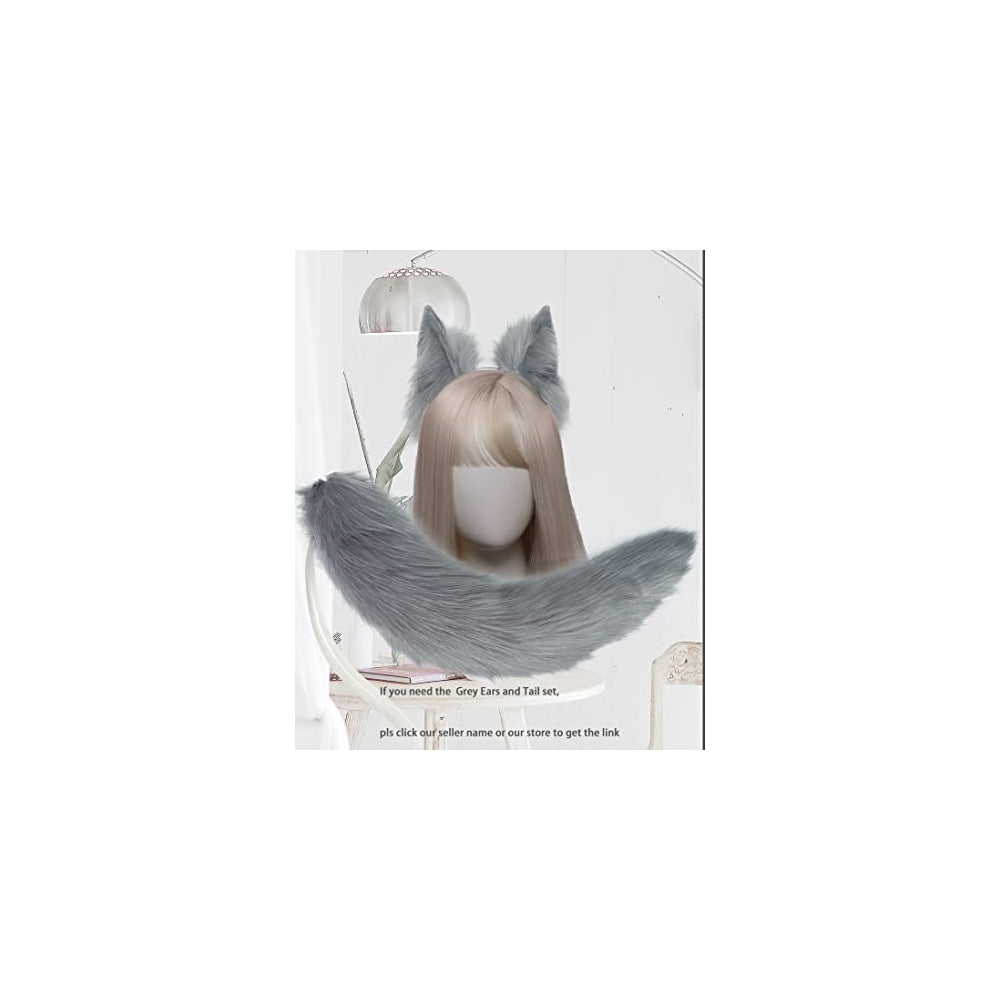 Disfraces de Diadema de orejas de lobo plateado talla única
