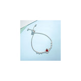 Pulseras de piedra natal para mujer de plata de ley