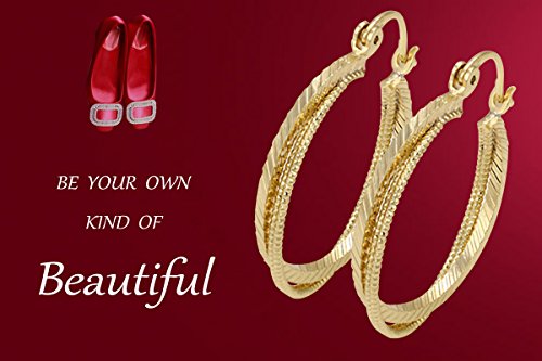 Plated Earring Hoop Estilo redondo tres para el aniversario