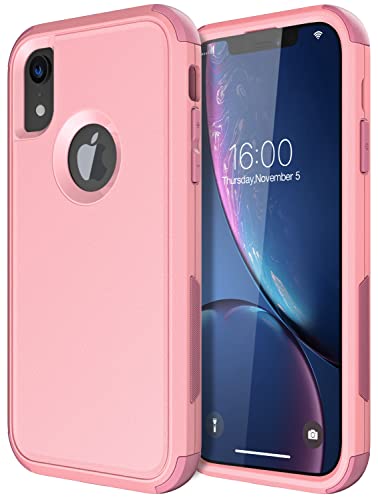 Diverbox Funda para iPhone Xr [a prueba de golpes, a prueba de gotas] [a prueba de polvo], resistente funda de protección para Apple iPhone XR (rosa)