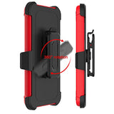 Leptech Funda para Samsung Galaxy A13 5G con protector de pantalla de TPU, [Serie Funda] Funda protectora con clip para cinturón, resistente a prueba de golpes, funda para teléfono celular (rojo)
