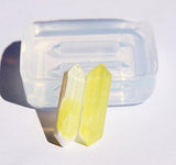 Claro silicona moldes, 2 Crystal Healing doble punto hexagonal de Chakras Varita Stick 31 x 8 mm. (3 – 11)