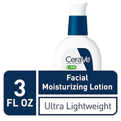 CeraVe Loción hidratante facial PM Ultra ligero, PM