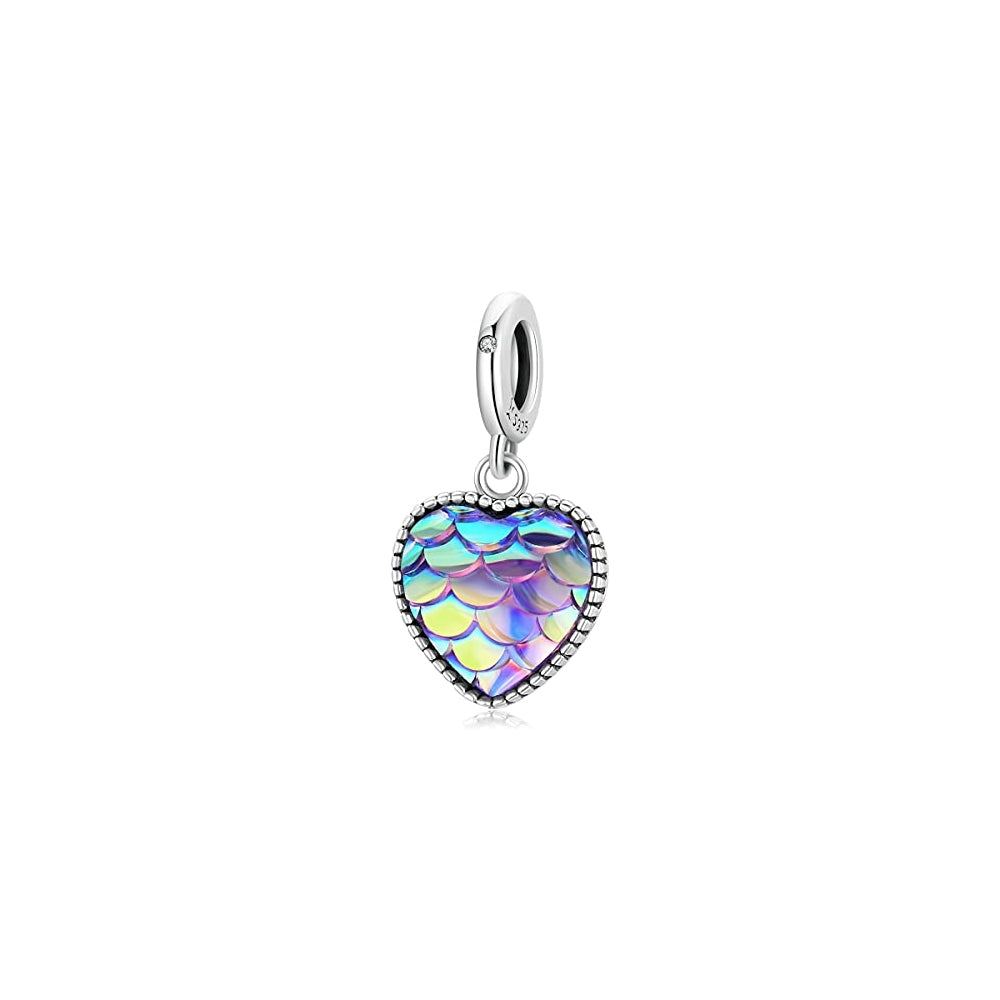 Pulseras y tobilleras de plata de ley con diseño de corazón