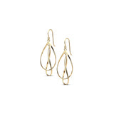 Aretes de plata de ley para mujer  chapados en oro