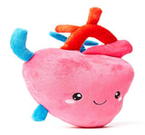 Corazón de peluche con texto en inglés