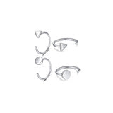 Aretes de aro de plata lpequeños para mujer