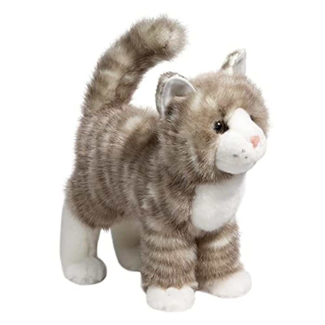 Peluches de gato con cremallera gris