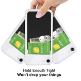 Senose - Cartera de silicona adhesiva para teléfono celular, tarjetero adhesivo para tarjeta de crédito, tarjetero para identificación, bolsillo compatible con iPhone, Samsung Galaxy, cualquier teléfono inteligente, paquete de 3
