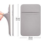 OBVIS Bolsillo para teléfono celular, tarjetero autoadhesivo con adhesivo 3M RFID, tarjetero para tarjeta de crédito ATM, para iPhone Android, 2 unidades, color gris