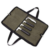 QEES Pro Chef's Knife Roll (4 ranuras), bolsa de lona