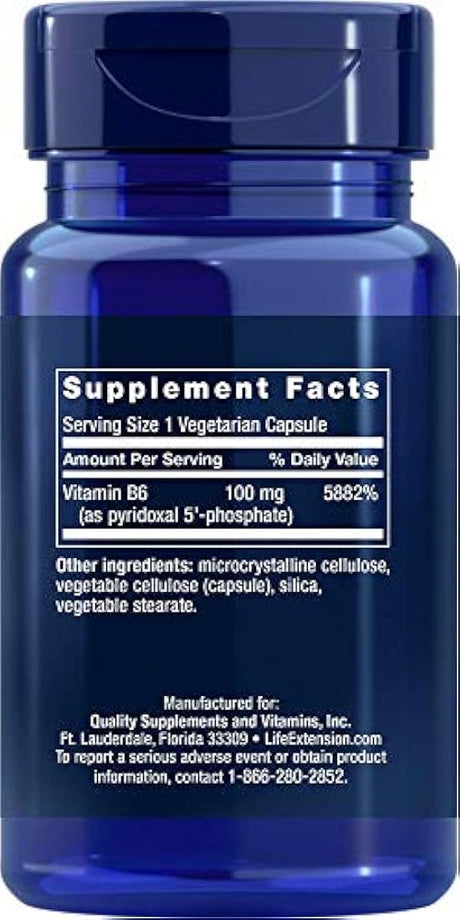 Life Extension Pyridoxal-5'-Phosphate Caps P5P 100 mg