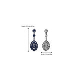 Aretes colgantes con diamantes de imitación de cristal