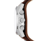 Reloj de cuarzo para hombre de acero inoxidable y cuero