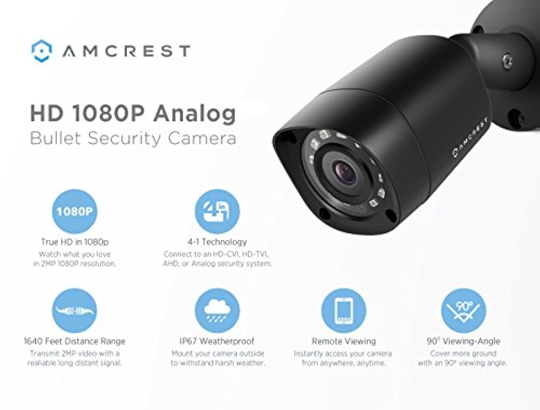 Amcrest eco-series HD 1080P cámara de seguridad,  agua
