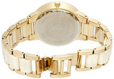 Reloj de resina dorada y marfil Anne Klein para mujer