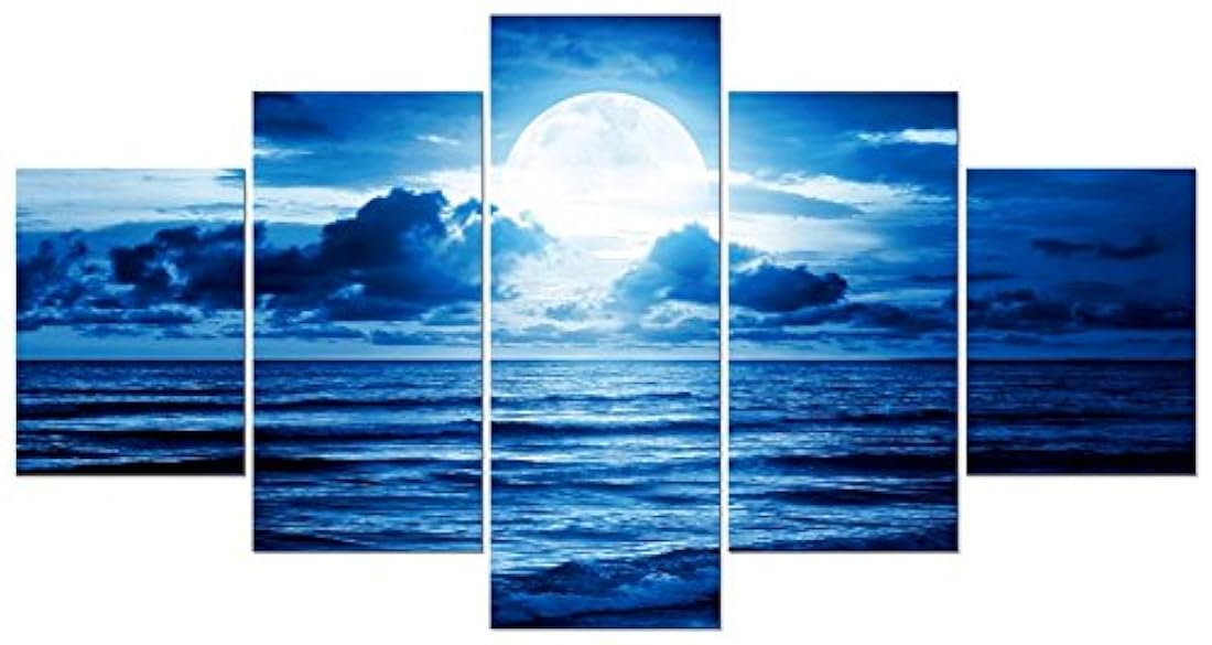 Pyradecor - Lienzo con impresión giclée de luna blanca