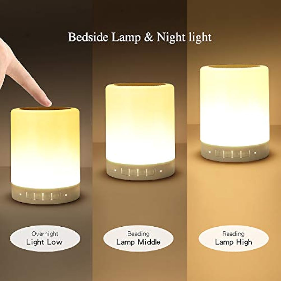 BEIGE Altavoz Bluetooth Luces nocturnas, Altavoces