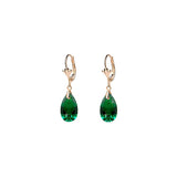 Aretes con dijes chapados en oro con forma de lágrima