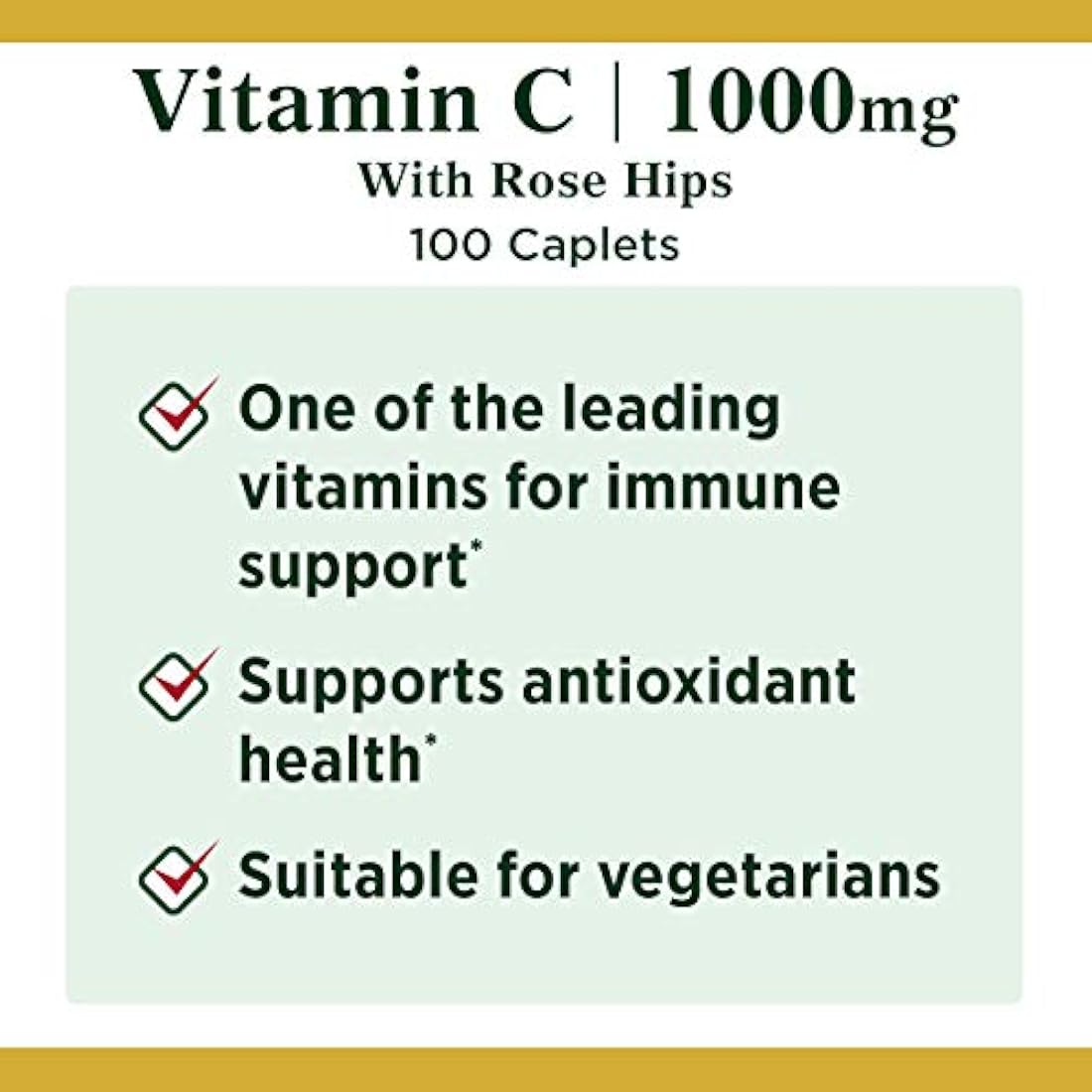 Vitamina C + rosa caderas por Nature 's Bounty. La vitamina C es una vitamina líder para el apoyo inmunológico de 1000 mg, 100 cápsulas recubiertas.