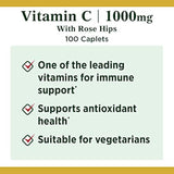 Vitamina C + rosa caderas por Nature 's Bounty. La vitamina C es una vitamina líder para el apoyo inmunológico de 1000 mg, 100 cápsulas recubiertas.