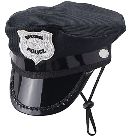 Yewong Juego de accesorios para disfraz de policía para mascotas, perro, gato, policía, insignia de aviador, gafas de sol para mascotas, kit de disfraces para Halloween Navidad Cosplay partido de rol (Set-A)
