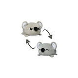 Peluche reversible original de Koala gris feliz y enojado