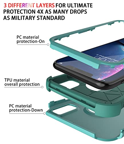 Diverbox for iPhone Xr Case [Shockproof] [Dropproof] [Dust-Proof],Heavy Duty Protection Phone Case Cover for Apple iPhone XR (Teal)