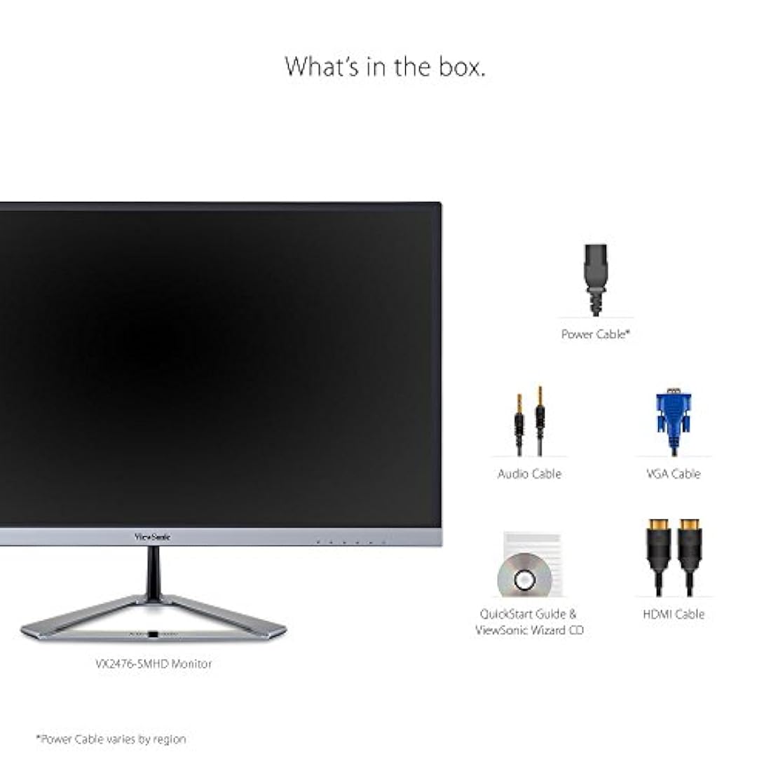 Monitor ViewSonic LED VX2276-SMHD, 22 pulgadas, diseño