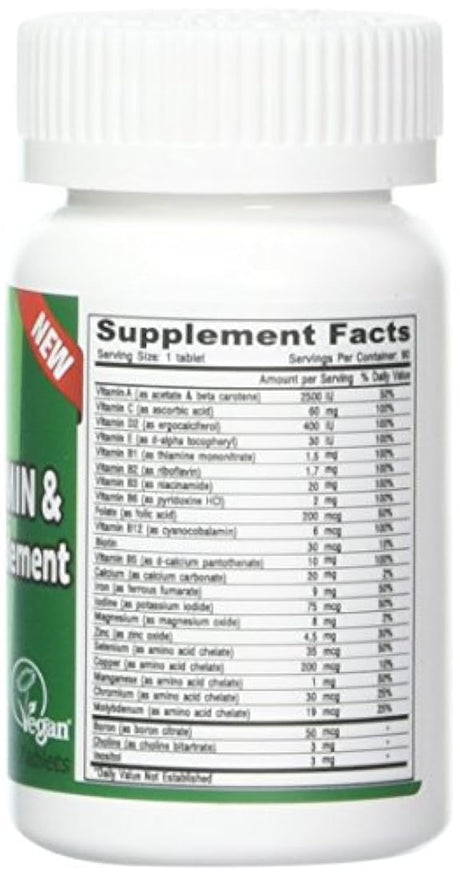 Vitaminas veganas en pastillas pequeñas, multivitaminas y minerales, 2