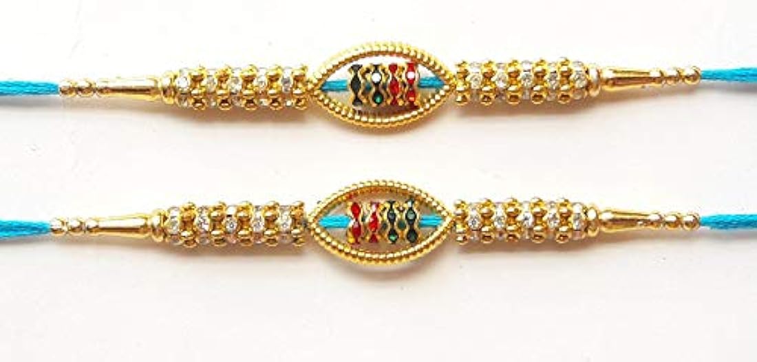 Pulsera multicolor con diamantes y cuentas doradas.