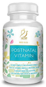 Actif Vitamina postnatal orgánica con más de 25 vitaminas