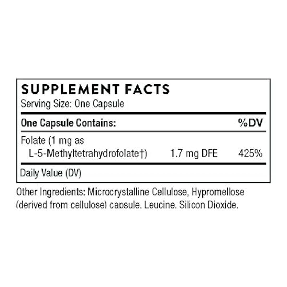 5-MTHF, de la marca Thorne Research, B129, 1