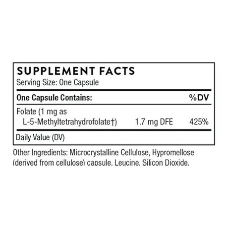 5-MTHF, de la marca Thorne Research, B129, 1
