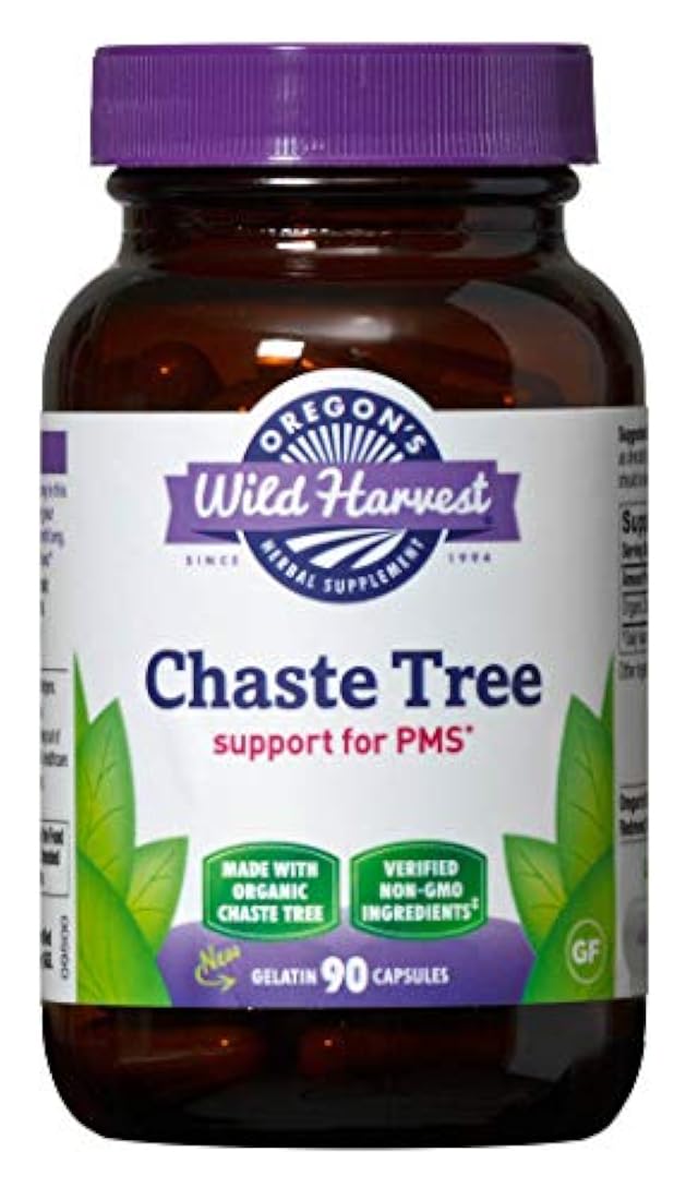 Cápsulas de árbol casta no transgénico, suplementos orgánico