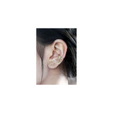 Aretes hipoalergénicos de elfo sin perforación