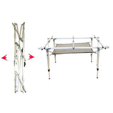 Mesa plegable de aluminio ajustable en altura para acampar