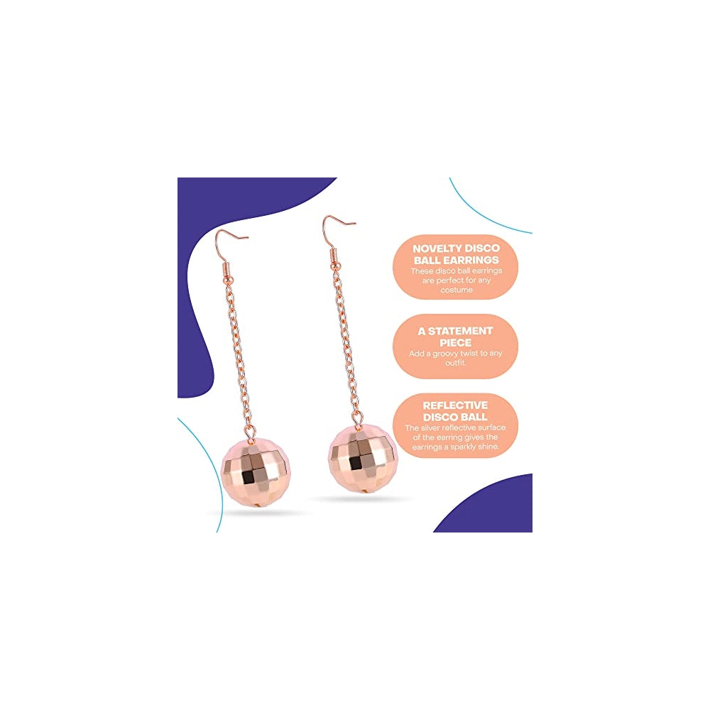 Aretes de bola de discoteca para mujer