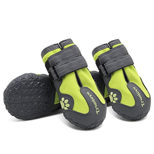 MOKCCI Truelove - Botas impermeables para perros con las mejores correas reflectantes para tallas pequeñas, medianas y grandes