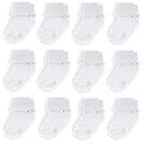 Calcetines de piña  6/12 Pack Ruffle Ripple Edge Turn C