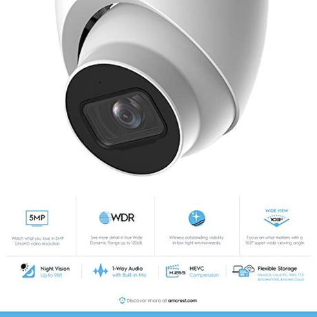 Cámara de seguridad para exteriores con micrófono/audio