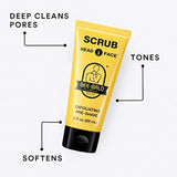 Abeja calvo exfoliante para cabeza y cara, 3 onzas líquidas