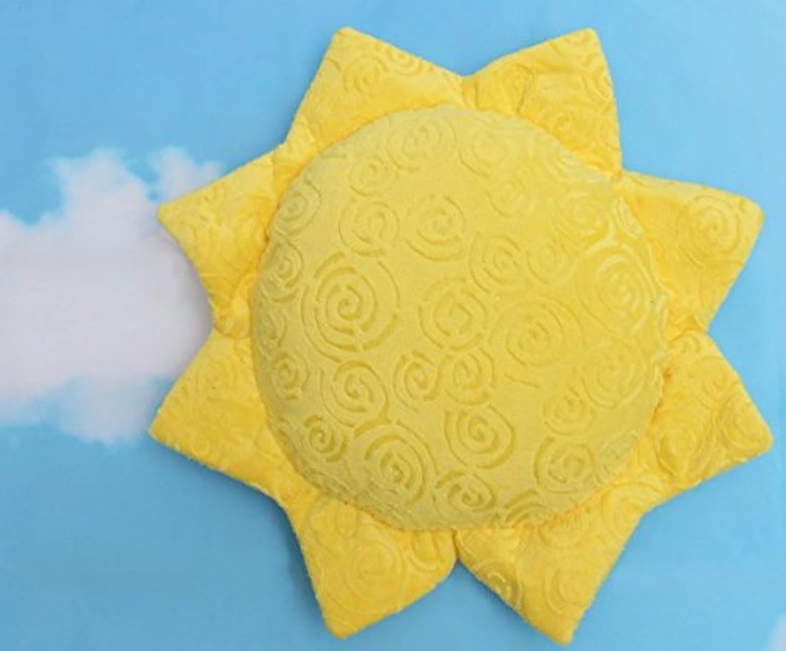Almohada de peluche (diseño de luna, luna), color amarillo