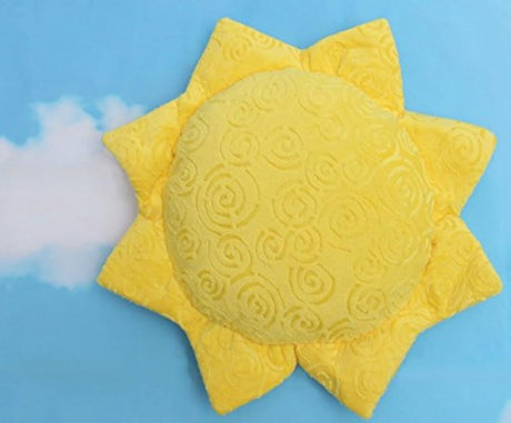 Almohada de peluche (diseño de luna, luna), color amarillo
