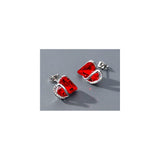 Aretes con forma de corazón infinito y piedra natalicia