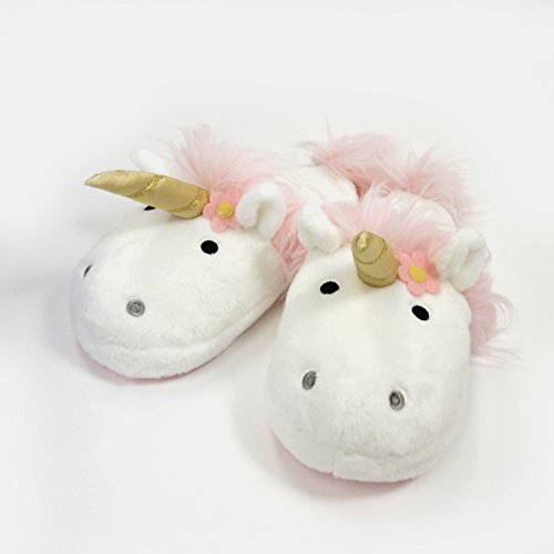 Zapatillas de felpa unicornio