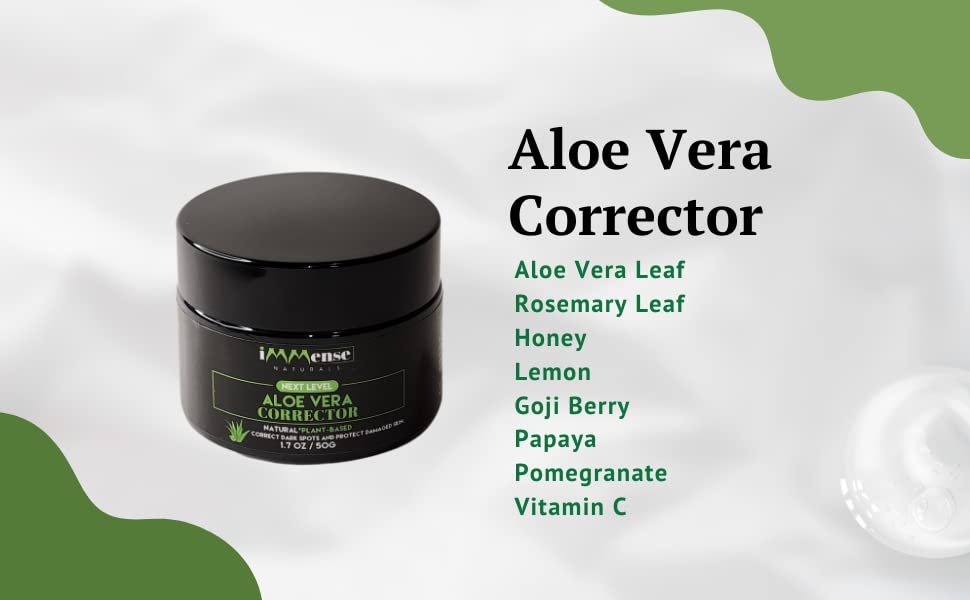 Crema de aloe vera, removedor de manchas oscuras iMMense