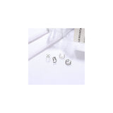 Aretes de plata para orejas simples  sin perforación