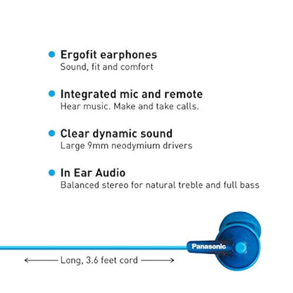 Panasonic Ergofit - Auriculares in-ear Con micrófono Azul